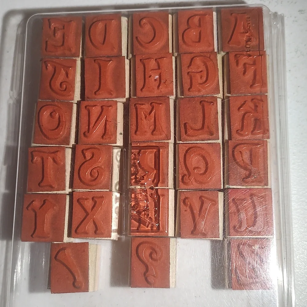 Stampin' Up Alphabet Wood Mounted Stamp Set Of 28 Stamps, Letters A - Z… - Picture 3 of 3